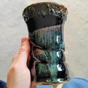 Imperfectly perfect handmade ceramic pencil holder